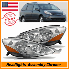FOR 2006-2010 TOYOTA SIENNA EXPEDITION HEADLIGHTS LAMPS ASSEMBLY AMBER LENS PAIR picture