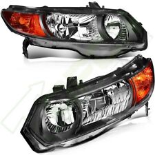 For Honda Civic Coupe 2Dr 2006-2011 Headlights Black Housing Headlamp Left+Right picture