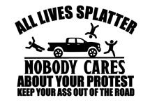 Lives Splatter Pickup Truck Funny Humor Premium Vinyl Decal Sticker picture