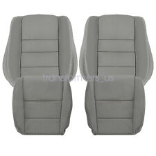 For 2008-2012 Honda Accord Front Bottom Top Leather Seat Cover Black/Tan/Gray picture