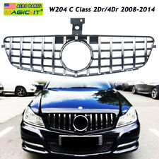 Chorme/Black GTR Grille For Benz W204 C204 C Class C200 C300 C43 AMG 2008-2013 picture