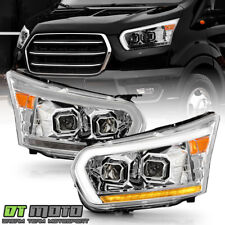 For 2015-2023 Ford Transit 150 Halogen Type Chrome LED Tube Projector Headlights picture