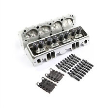 SBC Chevy 350 Complete Straight Aluminum Cylinder Heads 190cc 64 Studs G Plates picture