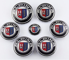 7 Set for Alpina emblem Badges Logo Rear Trunk Front Hood Hubcaps Steering Wheel picture