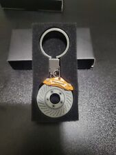 PORSCHE Keychain Yellow Brake Caliper Ring Fob With Free Sheild Keychain picture