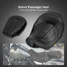 Black Low Profile Driver Passenger Seat Pillion Stitching Fit For Touring 09-23 picture