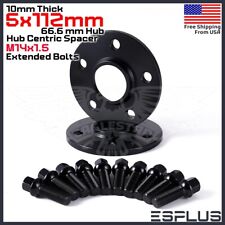 2x 10 mm Audi 5x112 66.56mm Hub Centric Spacer Fit Latest A/Q/R/RS/S/SQ -Series picture