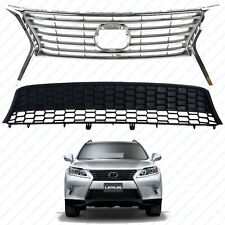 For 2013 2015 Lexus RX RX350 Sport Front Upper Lower Bumper Grille Assembly Set picture