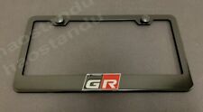 1x GR Gazoo Racing 3D Emblem BLACK Stainless License Plate Frame RUST FREE  picture