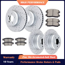 Front Rear Slotted Rotors and Brake Pads Kits for Dodge Challenger Charger RWD picture