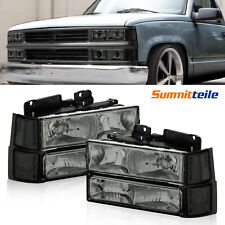 Smoked Front Headlights Bumper Lamp For 1994-2000 Chevrolet C/K 1500 2500 3500 picture