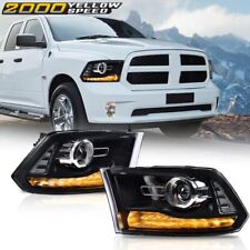 Fit For 2013-2018 Dodge Ram 1500 2500 3500 Black LED DRL Headlights Headlamps picture
