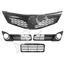 For 2012-2014 Toyota Camry SE Front Upper Lower Grille + Fog Light Cover 4pcs picture