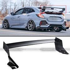 For 16-21 Civic Hatchback Metal W/Painted Black Side Mugen Style Wing Spoiler picture