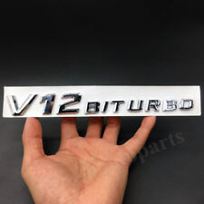 V12 BITURBO Car Fender Side Emblem Car Badge Decal Sticker C E S CLS GLC picture