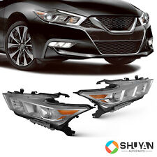 For 2016-2018 Nissan Maxima S|SL|SV Halogen Headlights W/LED DRL Left+Right Side picture