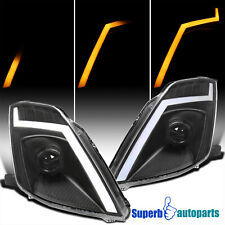 For 06-09 350Z Z33 Black Projector Headlights Switchback LED Sequential picture