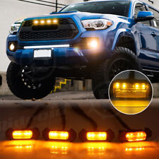 4x Raptor Style LED Amber Grille Lights Kit For Toyota Tacoma TRD Pro 2016-2023 picture
