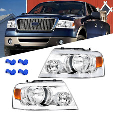 Headlights For Ford 04-08 F150 Lincoln 06-08 Mark LT LED DRL Chrome Headlamps picture