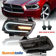 LED DRL Headlight Dual Beam Squential Indicator For 2011-2014 Dodge Charger picture