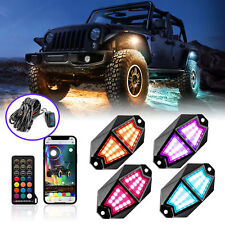 For Can Am Maverick X3 4-Pods RGB LED Rock Lights Wire Kit Underglow Wheel Light picture
