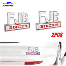 2PCS FJB Edition 3D Letters Emblem Badge Truck Tailgate Car Decal Bumper Sticker picture