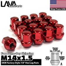20x Red 14x1.5 Lug Nut Fit Ford Edge Mustang Explorer MKX Nautilus Stock Rim picture