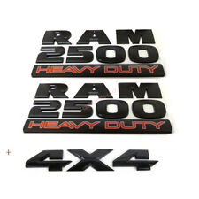 3x OEM Black HEAVY DUTY  2500 Plus 4x4 Emblem Badge 3D Logo Matte A for 2500 picture