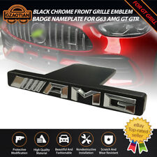 3D Black Chrome For AMG GT Grille Emblem Front Grill Badge Nameplate Sport Decor picture