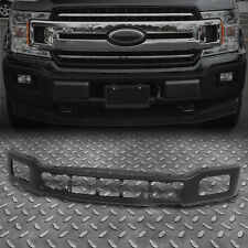 For 18-20 Ford F-150 Black Stamped Steel Front Bumper Face Bar w/Fog Light Hole picture