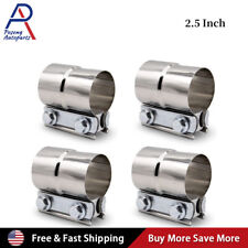 4pcs Stainless Lap Joint Exhaust Clamp Sleeve Band For 2.5