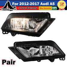 For 2012-2017 Audi A5 Fog Lights Bumper Lamps Replacement Bulbs Clear Lens Pair picture