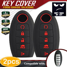 2Pcs Silicone Remote Key Fob Cover Case For Nissan Altima Sentra Rogue 5 Button picture