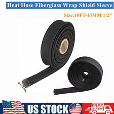 Heat Hose Fiberglass Wrap Shield Sleeve Adjustable 10FT-13MM(1/2