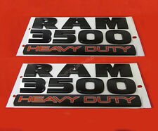 2x OEM Matte Black  HEAVY DUTY Emblem Badges 3D Decal for 3500 Genuine picture