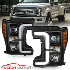 For 17-19 Ford Super Duty F-250 F-350 XL XLT Black LED Bar Projector Headlights picture