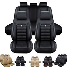 For Ford Car Seat Cover Full Set Deluxe PU Leather 5-Seats Front Rear Protector picture
