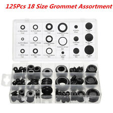 125pc Rubber Grommet Firewall Wiring Cable Electrical Wire Gasket Assortment Kit picture