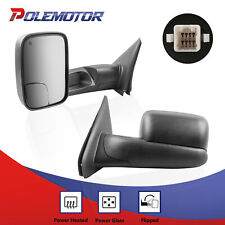 Left & Right Power Heated Tow Mirrors For 02-08 Dodge Ram 1500 03-09 2500/3500 picture