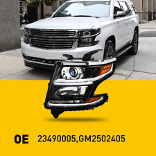 FOR 15-20 CHEVY TAHOE SUBURBAN BLACK/AMBER LEFT LED DRL PROJECTOR HEADLIGHT picture