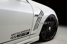 2 - MITSUBISHI RACING SPORT Motorsport Decal sticker emblem logo BLACK  picture