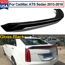 For 2013-2018 Cadillac ATS Sedan V Style Highkick Gloss Black Trunk Spoiler Wing picture