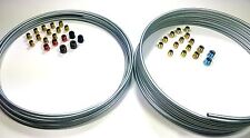 Complete 3/16 and 1/4 inch Brake Line Kit 25 Ft Rolls WITH Fittings picture