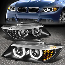 [LED U-HALO]FOR 05-08 BMW 3-SERIES E90 BLACK HOUSING PROJECTOR HEADLIGHT LAMPS picture