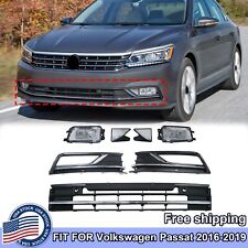 For 2016-2019 VW Passat Front Bumper Lower Grille Fog Lights Cover Reflector 7PC picture
