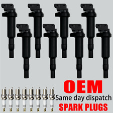 8X OEM Ignition Coil & 8X Iridium Spark Plug For BMW 550 650 750 750 X5 X6 UF592 picture