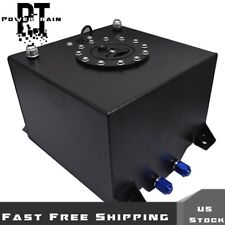 Black 5 Gallon Coated Aluminum Fuel Cell Gas Tank & Level Sender Racing/drifting picture