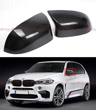 FOR 2015-18 BMW F85 X5M F86 X6M CARBON FIBER SIDE MIRROR COVER CAPS OVERLAY PAIR picture