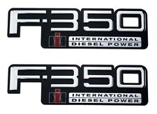2pcs F350 International Diesel Power Fit for 83-94 Fender Badge Emblem (Chrome) picture