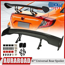 47''Universal Rear Spoiler Adjustable GT Style Rear Trunk Wing Carbon Fiber  picture